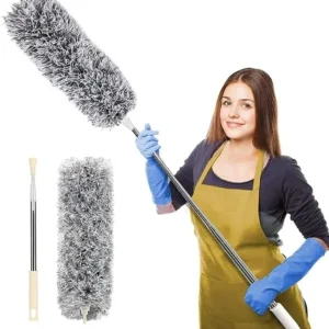 Microfiber Feather Duster Bendable&Extendable Fan Cleaning Duster