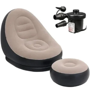2 in 1 Lounge Bed Set Portable Recliner with Air Pump